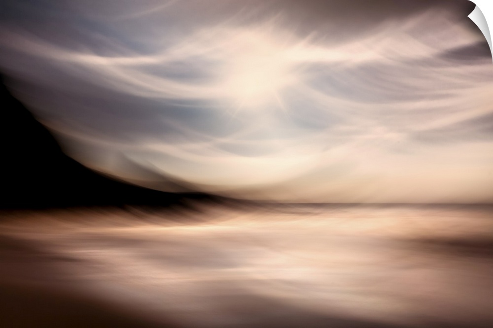 Headland abstracts, Portwrinkle beach in southeast Cornwall. Photograph taken using a technique called ICM (intentional ca...