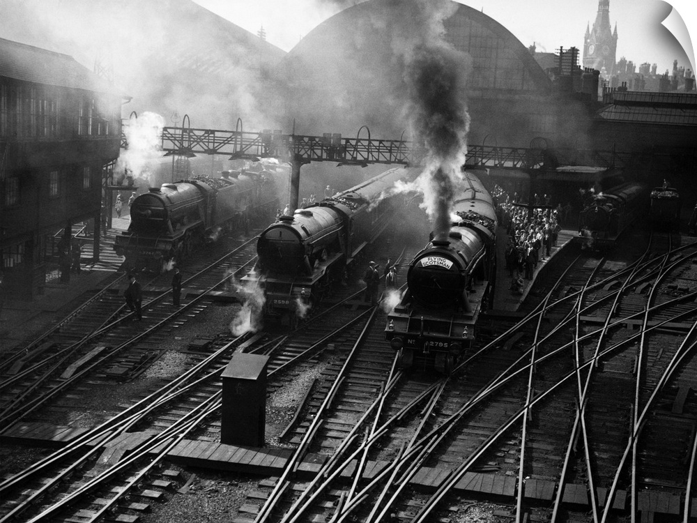 The Flying Scotsman and the Scotsman Junior, hauled by Pacific No. 2795 Call Boy, and Pacific No. 2598 Blenheim, respectiv...