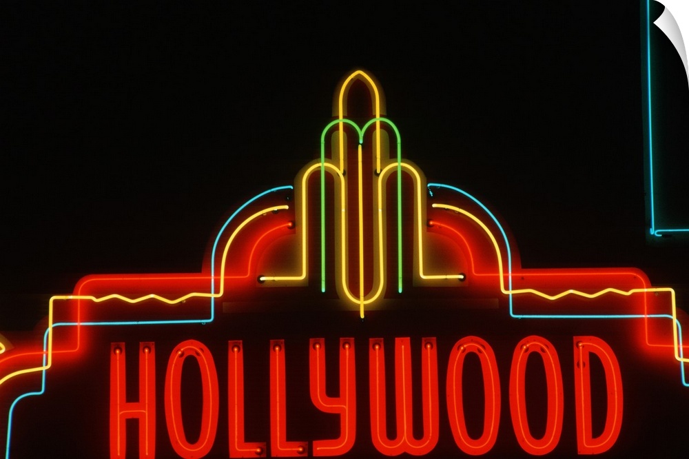 'Hollywood neon sign, Los Angeles, California'