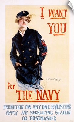I Want You For The Navy Poster By Howard Chandler Christy