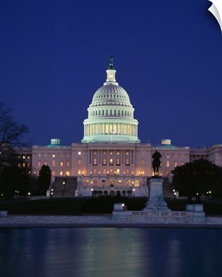 Illuminated Capitol At Night, Washington D.C.