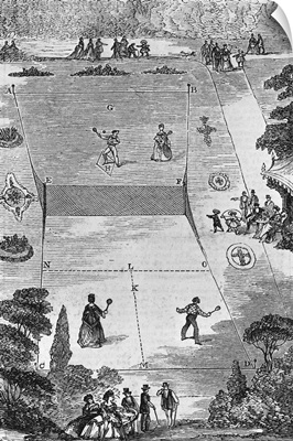 Illustration Of How To Play Lawn Tennis, 1874