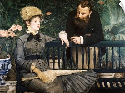 In The Conservatory By Edouard Manet