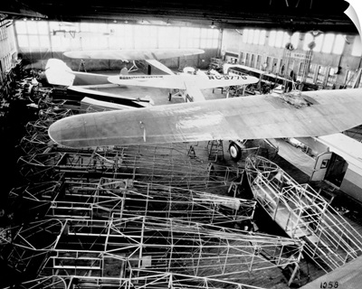 Interior Of Main Hangar At Fokker Aircraft Corporation