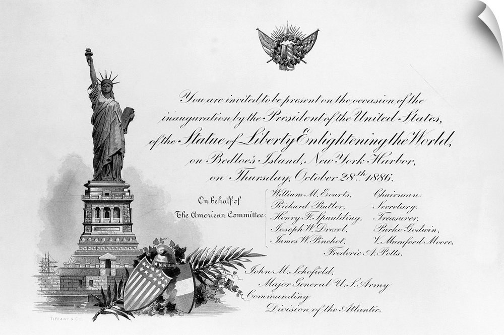 Invitation to the Inauguration of the Statue of Liberty --- Image by .. CORBIS