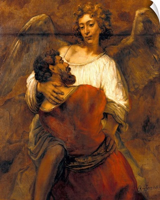Jacob Wrestling With The Angel By Rembrandt Van Rijn
