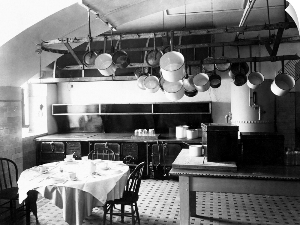 The kitchen in the White House, ca. 1890.