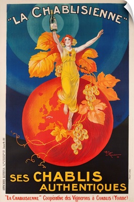 La Chablisienne, Ses Chablis Authentiques, French Wine Poster