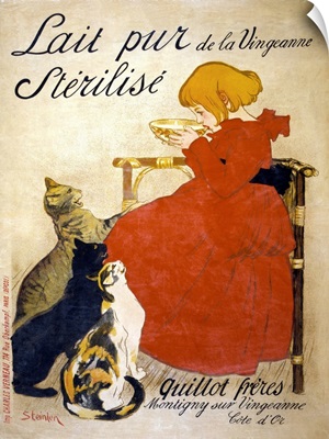 Lait Pur Sterilise Poster By Theophile Alexandre Steinlen