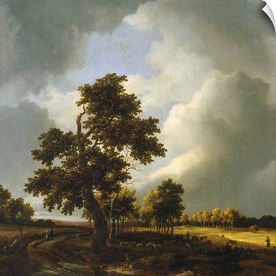 Landscape With Shepherds And Peasants By Jacob Van Ruysdael