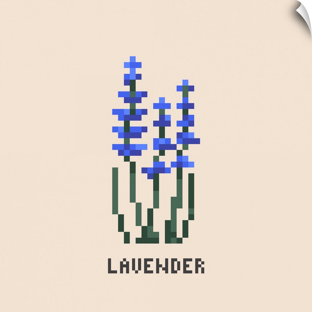 Lavender Bush Pixel Art