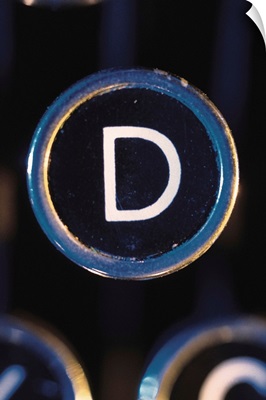 Letter D on typewriter