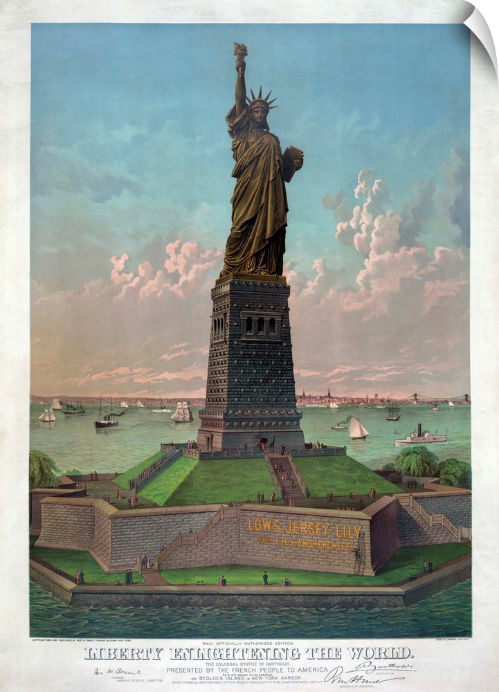 Liberty Enlightening the World, chromolithograph by Buek