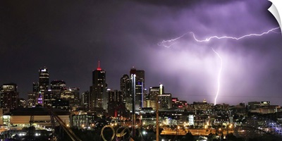 Lightning over Denver, Colorado
