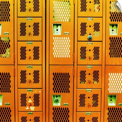 Lockers in a gym facility