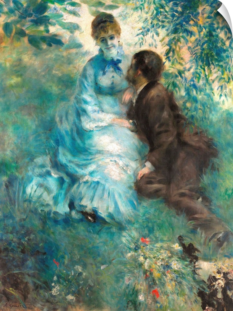 Pierre-Auguste Renoir (French, 1841-1919), Lovers, 1875, oil on canvas, National Gallery, Prague, Czech Republic.