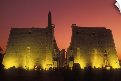 Luxor Temple at night, Luxor, Egypt