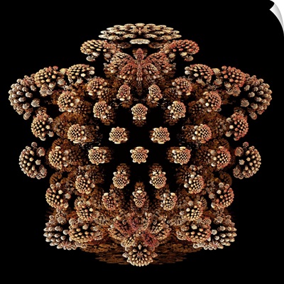 Mandelbulb fractal. A three-dimensional analogue derived from a Mandelbrot Set.