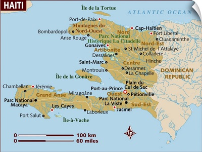 Map of Haiti.