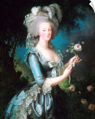 Marie-Antoinette With A Rose By Elisabeth Vigee-Lebrun