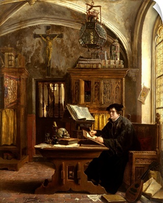 Martin Luther Translating The Bible, Wartburg Castle, 1521 By Eugene Siberdt