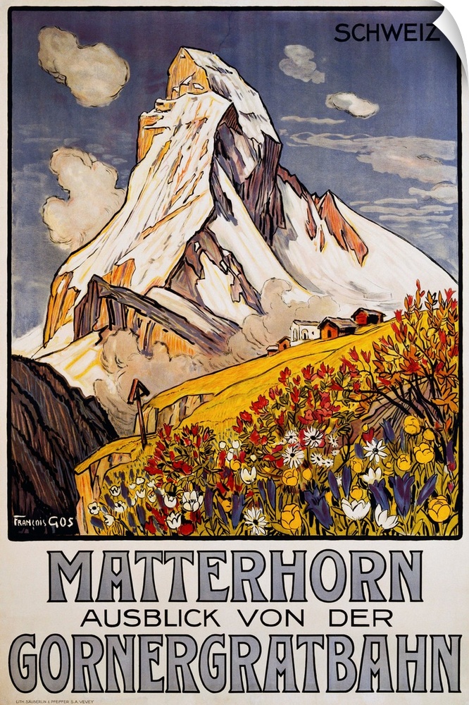Matterhorn Travel Poster by Francois Gos