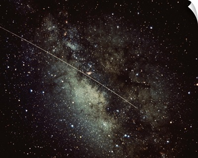 Meteorite Streak Running Through the Milky Way