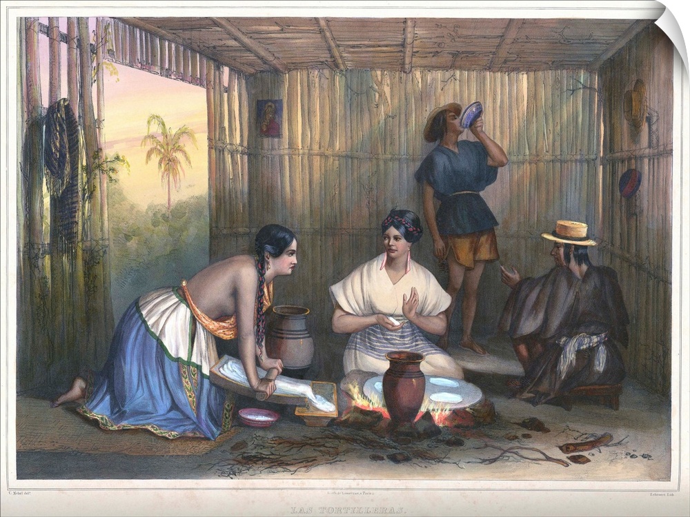 Color lithograph by Carl Nebel, 1836. Private collection.