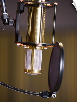 Microphone in a recording studio