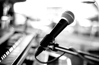 Microphone On Empty Stage