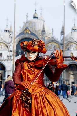 Musician at carnival, Venice, Italy