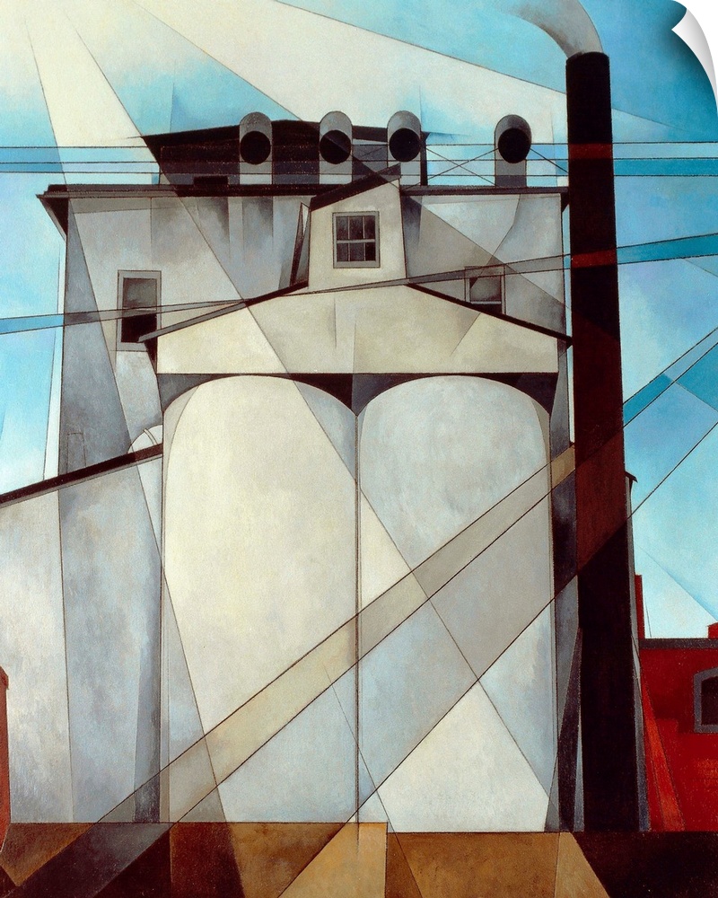 My Egypt - Painting by Charles Demuth (1883-1935), oil on fiberboard, 1927, (90,8x76,2 cm) - Whitney Museum of American Ar...
