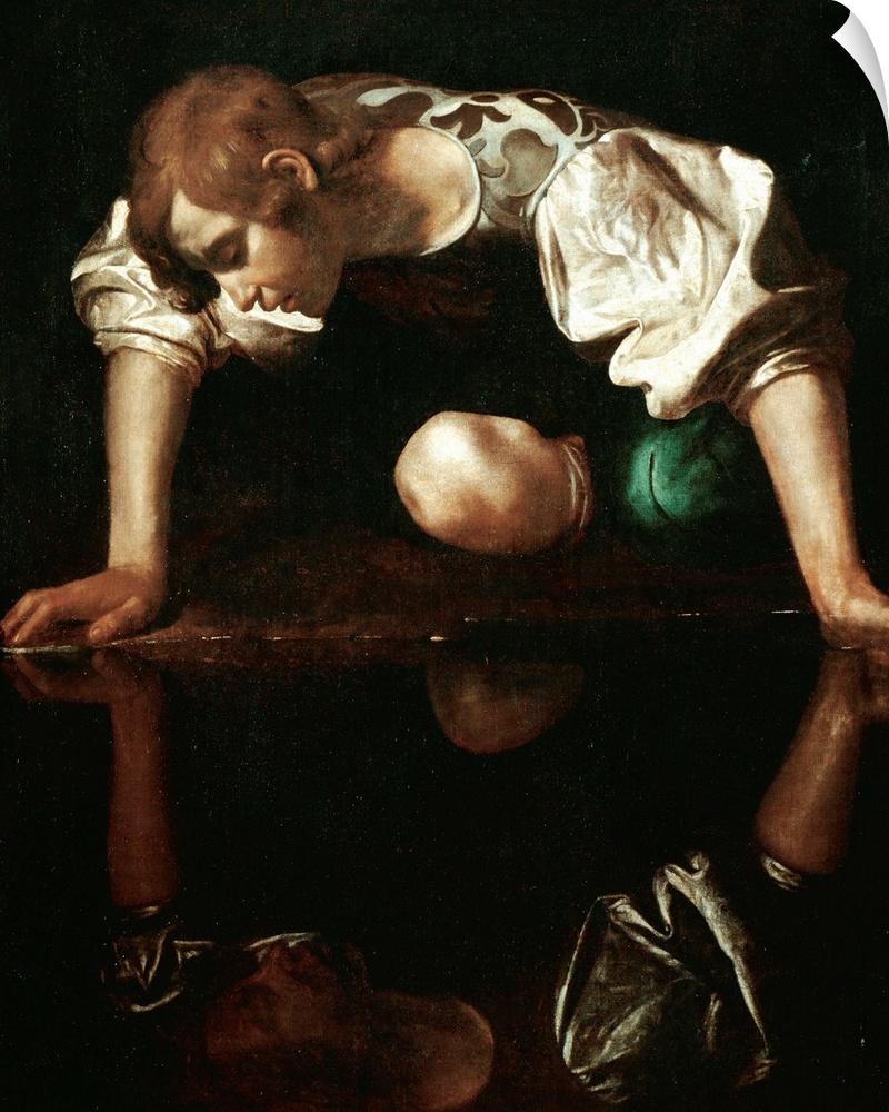 Narcissus by Michelangelo Merisi da Caravaggio 1596. 110x92 cm Galleria Nazionale d'Arte Antica, Palazzo Barberini, Rome