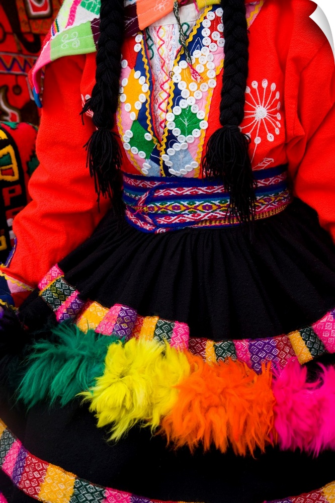 Native Peruvian Dancer And Dress