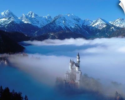 Neuschwanstein Castle Surrounded In Fog
