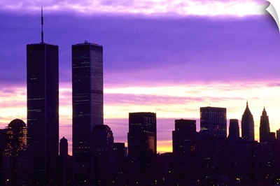 New York City at dusk