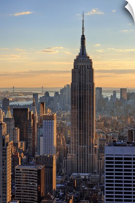 New York City, View of Empire State Building in Manhattan