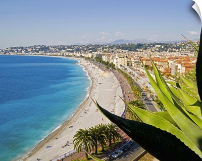 Nice a popular beach resort in France.