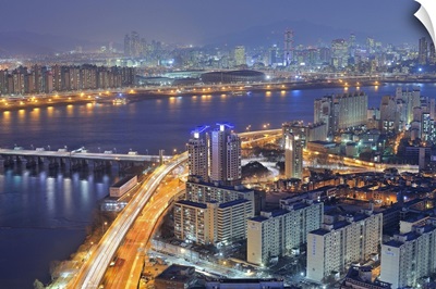 Night view of Seoul, Korea.