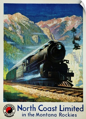 North Coast Limited In The Montana Rockies Poster By Gustav Krollmann