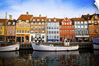Nyhavn Canal with a colorful harbour of Copenhagen, Denmark