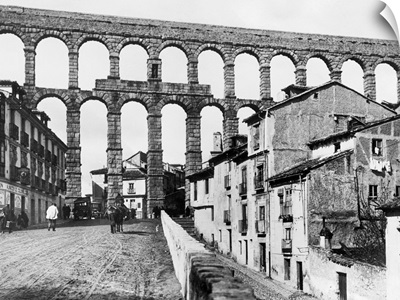 Old Roman Aqueduct At Entrance To Segovia