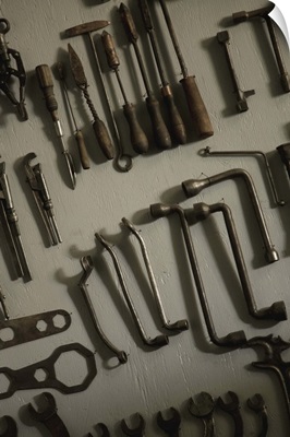 Old Tools Hanging On The Wall