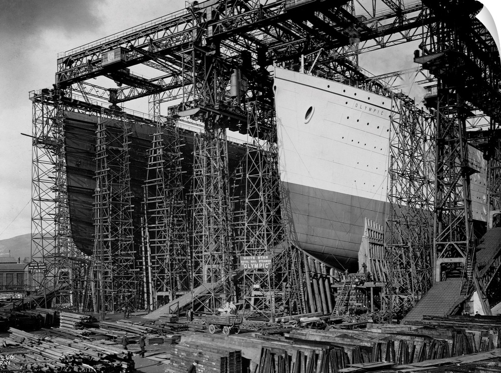 Olympic And Titanic Being Built