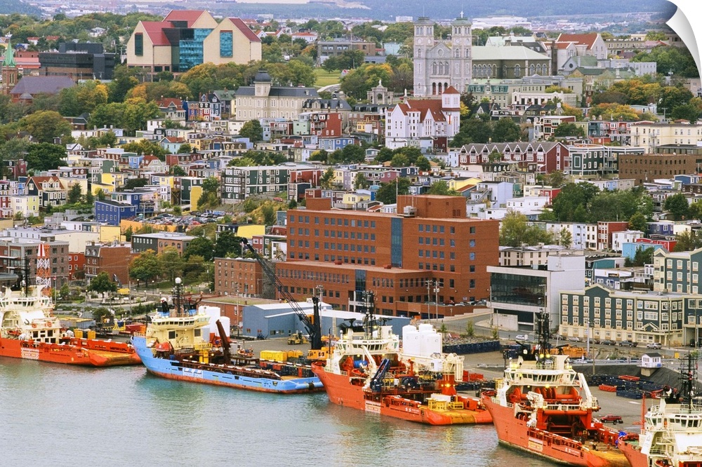 Overview of Historic Saint John's, Newfoundland, Canada