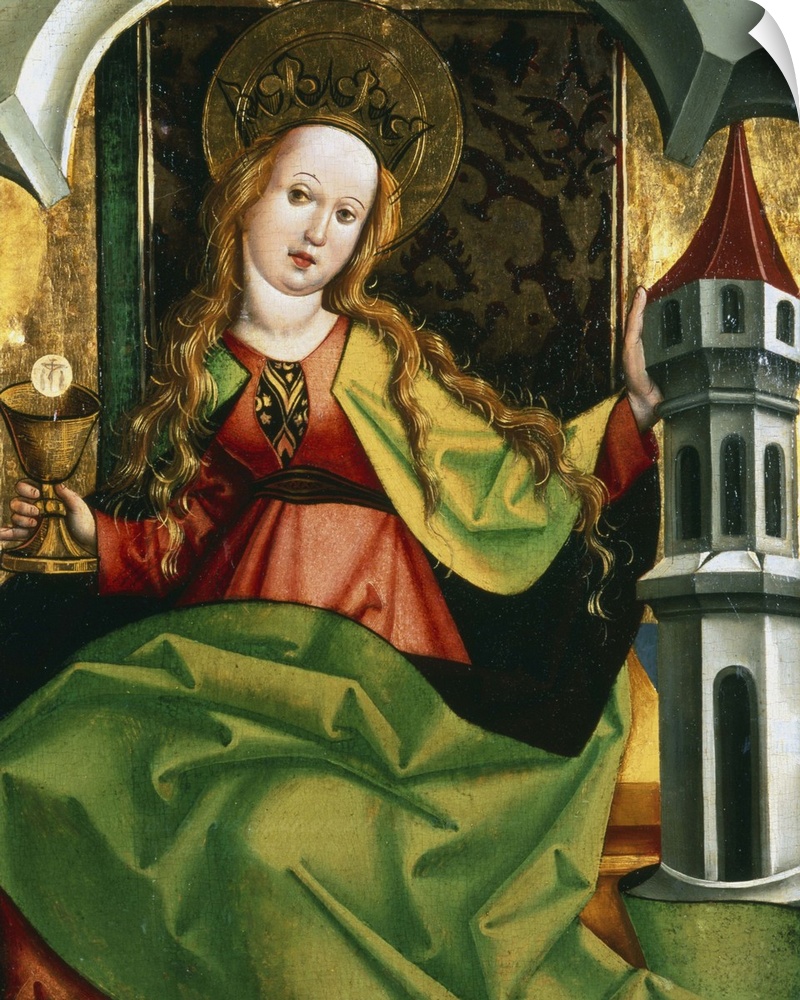 Painting depicting St. Barbara