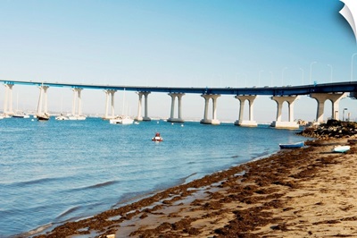 Panoramic view of the San Diego-Coronado Bay Bridge, San Diego, California, USA