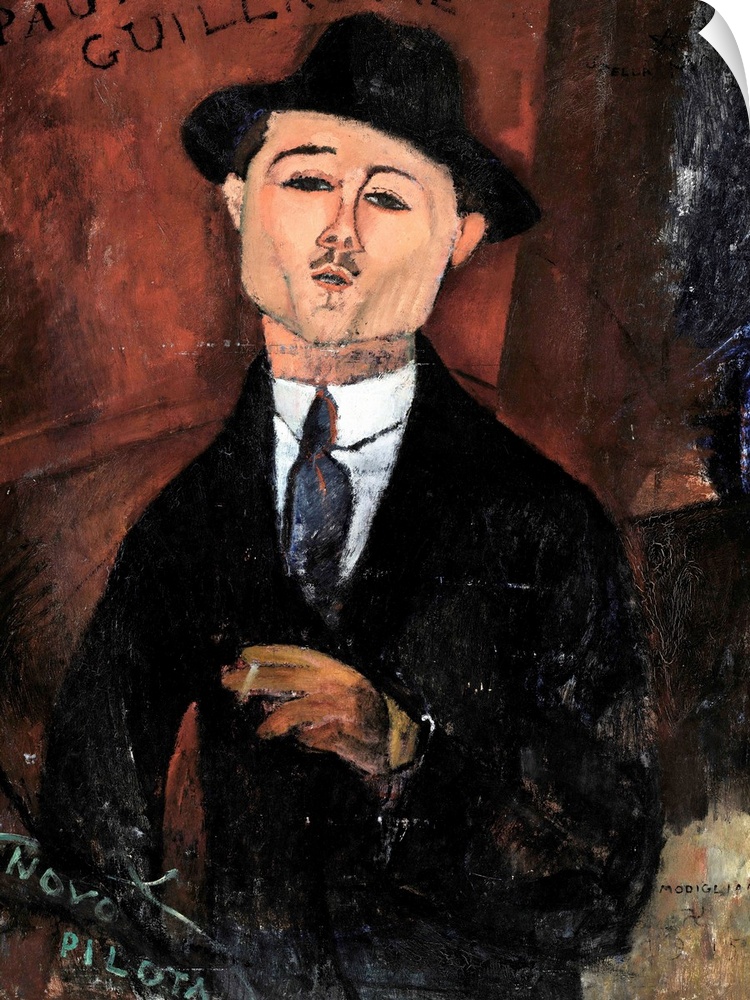 Amedeo Modigliani, Paul Guillaume, Novo Pilota, 1915, oil on cardboard, 105 x 75 cm (41.3 x 29.5 in), Musee de l'Orangerie...