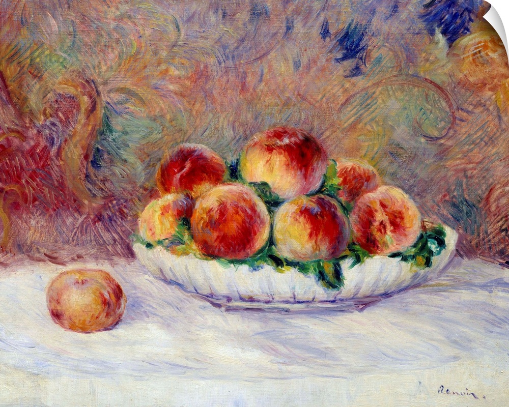 Peaches. Painting by Pierre-Auguste Renoir (1841-1919), 19th century. 0,38 x 0,47 m. Orangerie Museum, Paris
