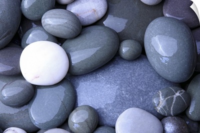 Pebbles on beach, Hurlestone Point, Somerset, England